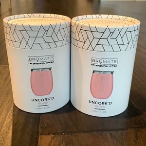 Two blush Brumate Uncork’d. Selling two for $25